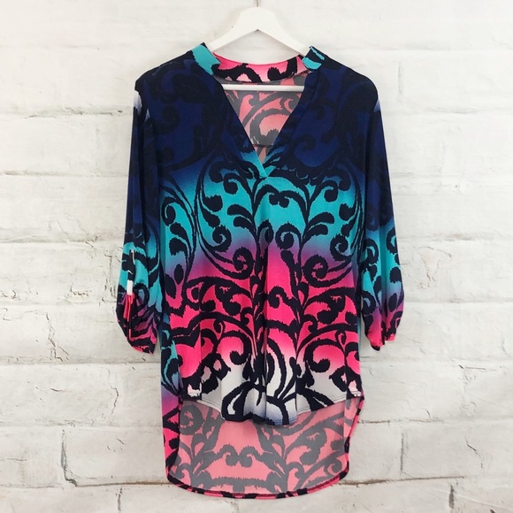 Colorful Print Top - Picture 2 of 3